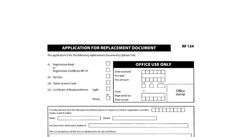 replacement lost log book Ireland online